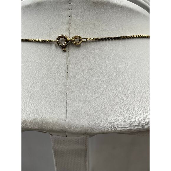 14k Yellow 585 Italy Gold Dainty Elegant Twisted Rope Chain Necklace 16” 1mm - Picture 4 of 8